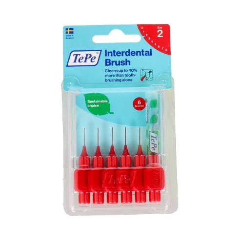 TEPE INTERDENT 0,5 MM ROJO 6 U SIZE 2