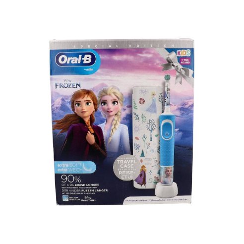 CEPILLO ELECTRICO RECARGABLE INFANTIL ORAL-B KIDS FROZEN CON ESTUCHE DE VIAJE