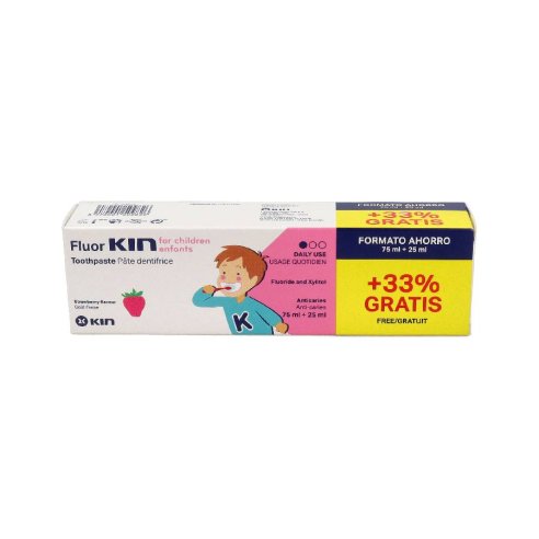 FLUOR KIN INFANTIL PASTA DENTIFRICA  FRESA 75 ML